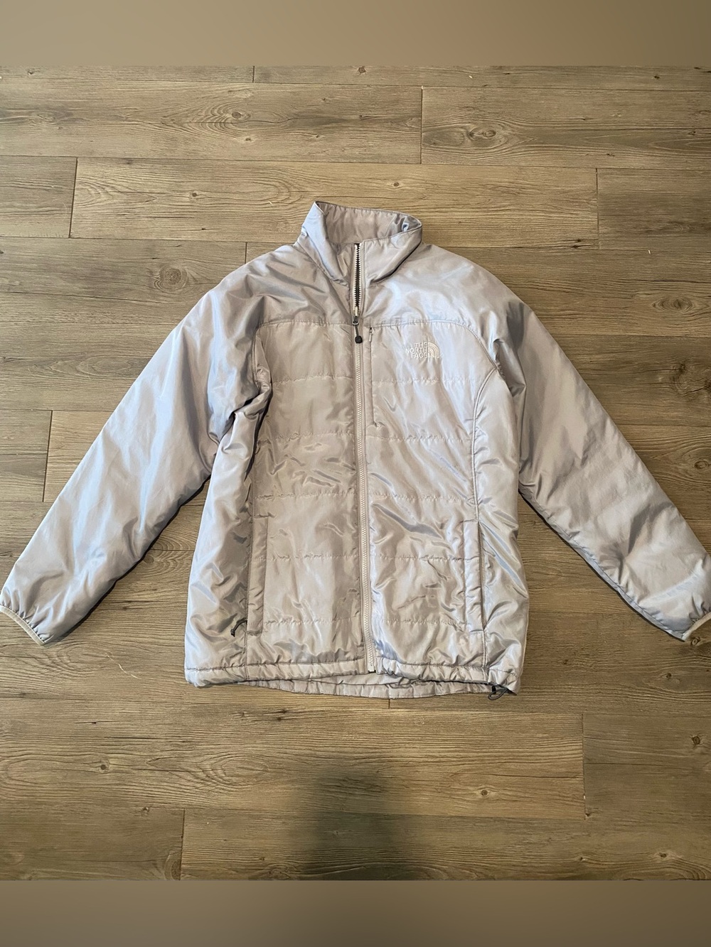 Gray The North Face Puffer Jacket (Oversized)